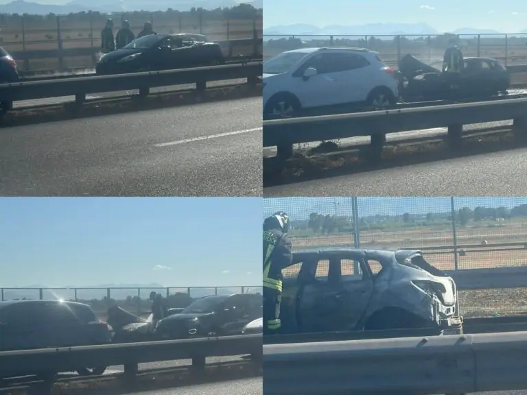 Auto in fiamme sulla Statale: pompieri e Protezione Civile sul posto