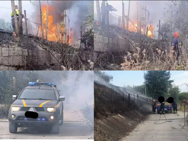 Scoppia incendio nei pressi del monte, l’intervento della Protezione Civile