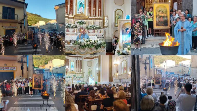 Frazione in festa per l’addio alla “Madonna che scioglie i nodi”