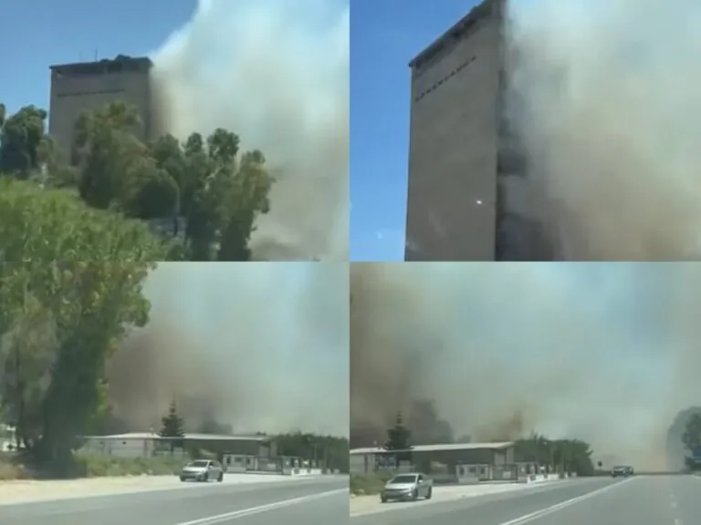 Torre Idac in fiamme: nube di fumo invade la Statale