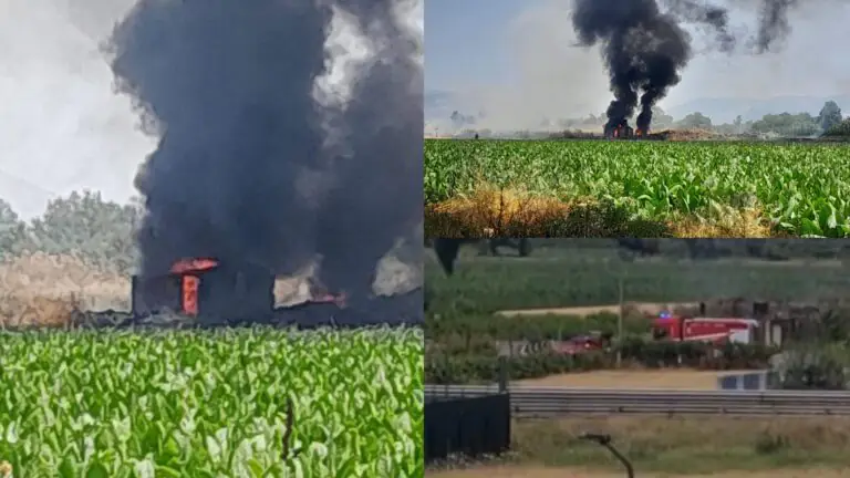 Casolare prende fuoco all’improvviso: nube nera invade la zona