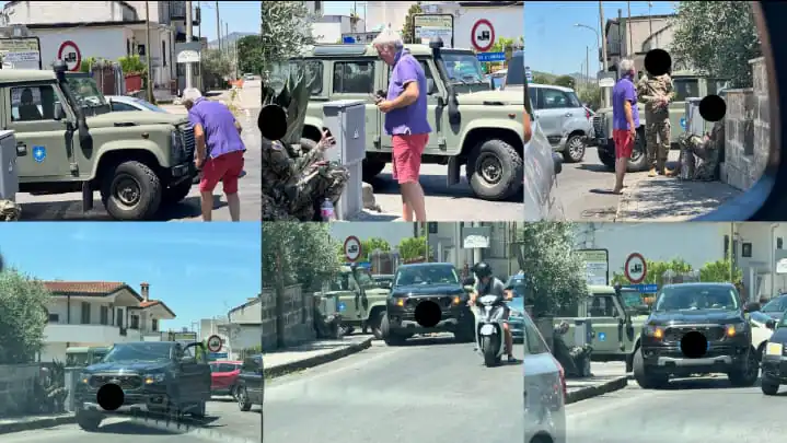 Si pianta Jeep dei Marines all’incrocio: traffico bloccato