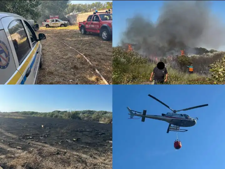 Vasto incendio sul litorale: l’intervento della Protezione civile e pompieri