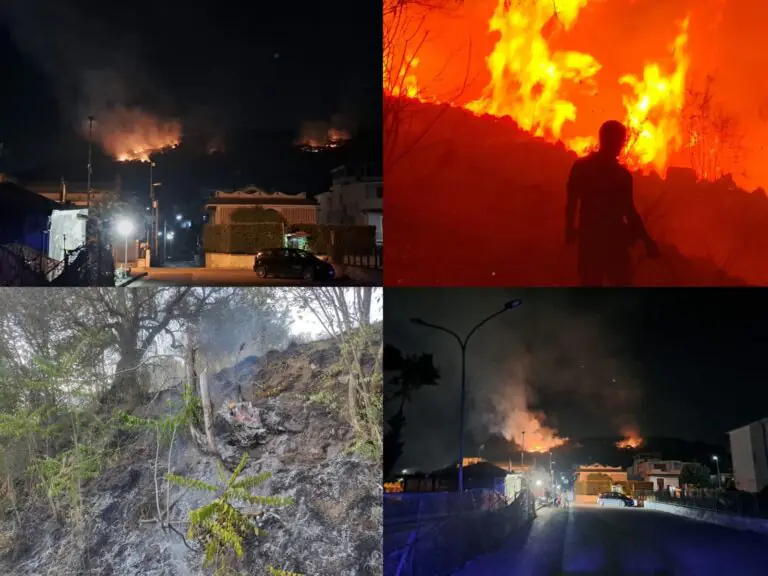 Roghi danneggiano le colline delle frazioni: intervengono pompieri e Protezione Civile