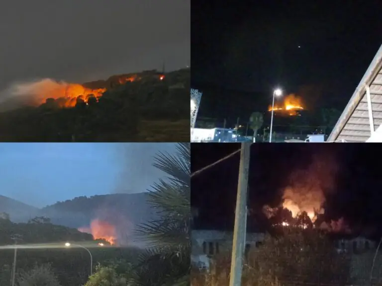 Colline della valle vanno a fuoco: pompieri in azione