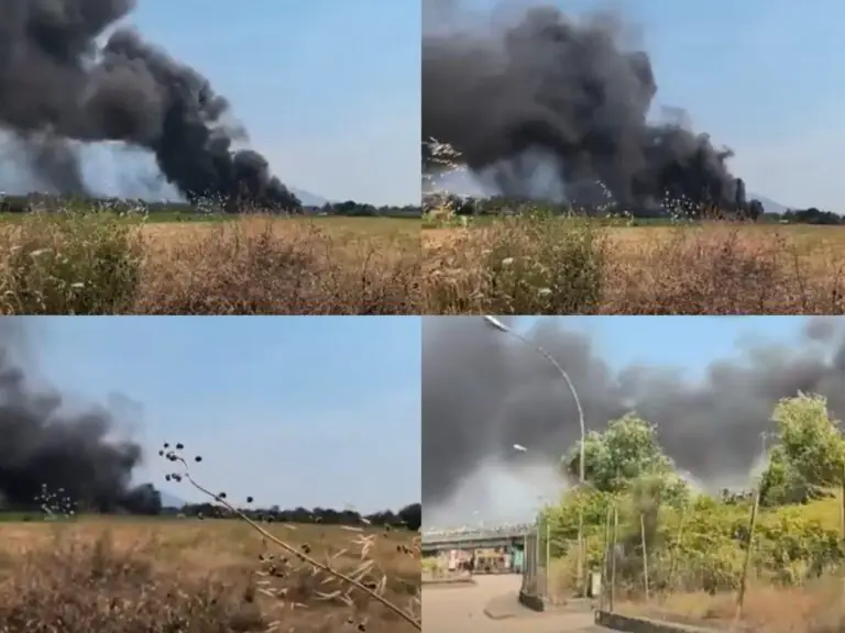 Maxi rogo esplode in un terreno: colonna di fumo visibile da chilometri