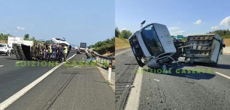 Drammatico incidente sul tratto casertano dell’A1: c’è una vittima