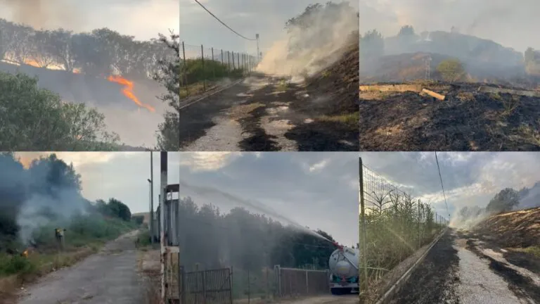 Vasto incendio nei pressi della ex discarica: intervengono pompieri e protezione Civile