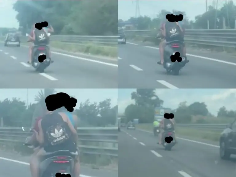 Follia sulla Statale: 3 giovanissimi senza casco su uno scooter a tutta velocità
