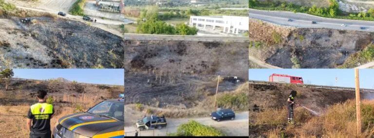 Vasto incendio nei pressi della variante: interviene la Protezione Civile