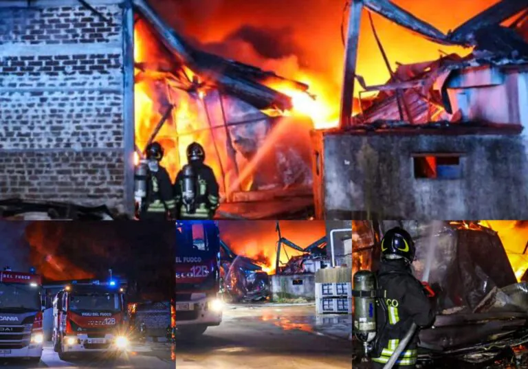 Impianto di rifiuti va a fuoco, nube di fumo “invade” la zona