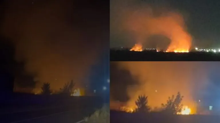 Due roghi nei pressi dell’Asse Mediano, nube di fumo invade la zona