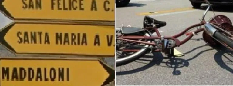 Bici contro auto nei pressi del commissariato, paura per il ciclista