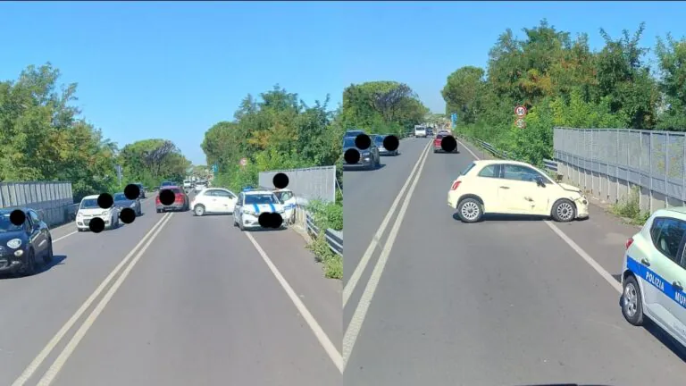 Sbanda con l’auto e rischia di finire giù dal ponte: miracolata