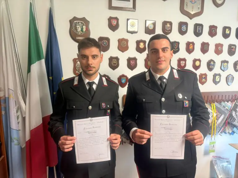 Salvano un uomo in extremis: Encomio per 2 carabinieri casertani