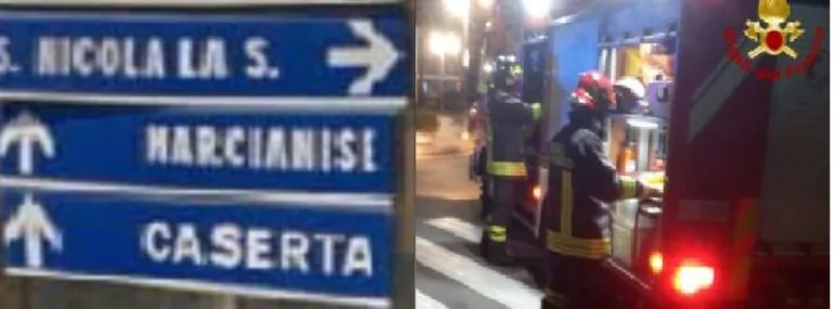 Palme in fiamme nei pressi delle abitazioni in centro, fumo invade l’area