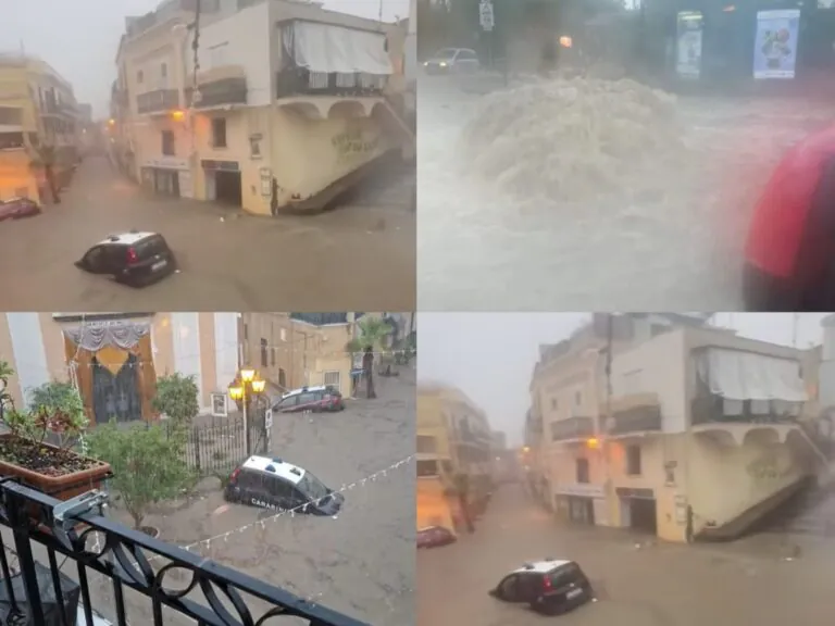 Città sprofonda, auto “affondano” nei fiumi di acqua piovana e fango