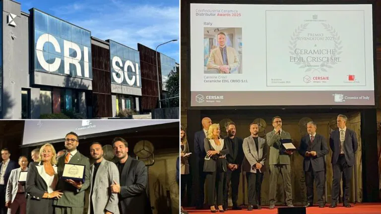 Edil Crisci trionfa al ‘Confindustria Distributor Awards 2025’: è il miglior distributore italiano di ceramiche