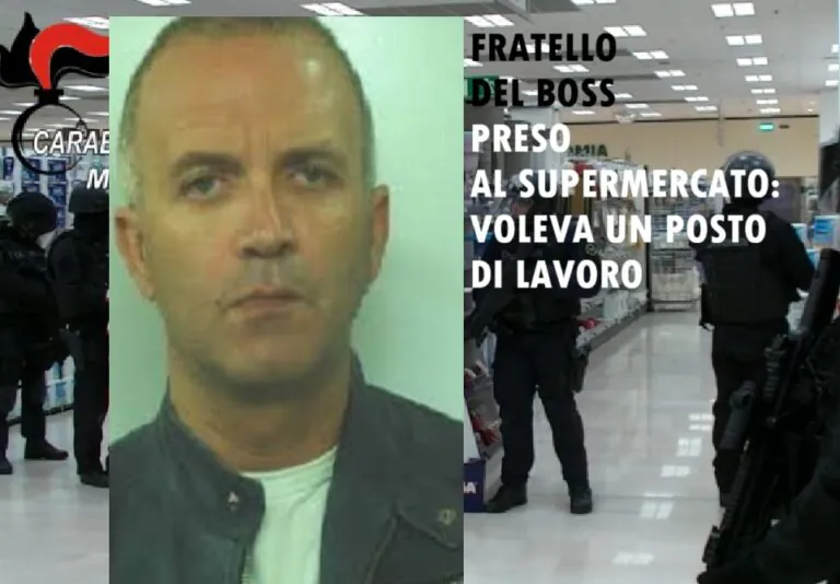 Fratello del boss arrestato al supermercato per un posto di lavoro: “Richiesta arriva da altri..”