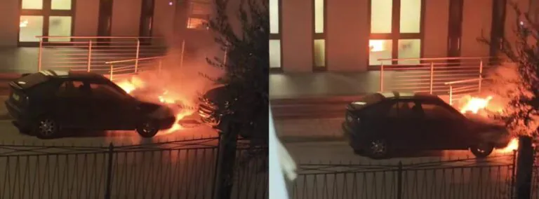 Paura nella frazione: auto in fiamme davanti casa