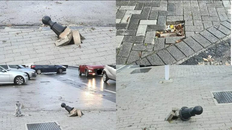 Dissuasori abbattuti e marciapiedi danneggiati: è emergenza vandalismo