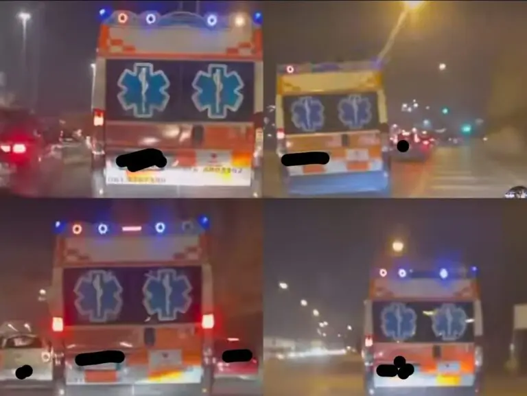 Segue ambulanza per evitare il traffico