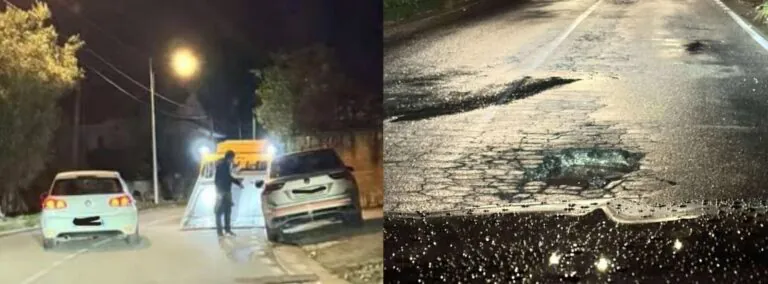 Buca in mezzo alla strada: automobilisti forano le gomme. Urge intervento