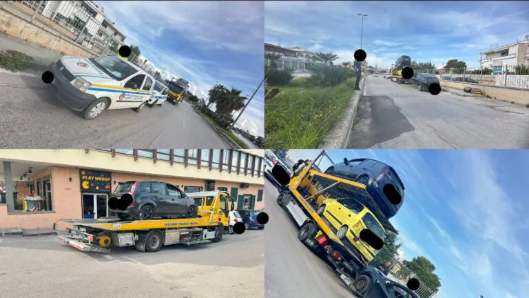Auto sprovviste di assicurazione e rubate: il blitz dei vigili urbani e della Protezione Civile