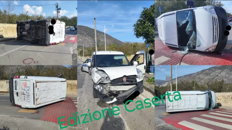 Furgone si ribalta dopo impatto: ferita coppia di esercenti della valle
