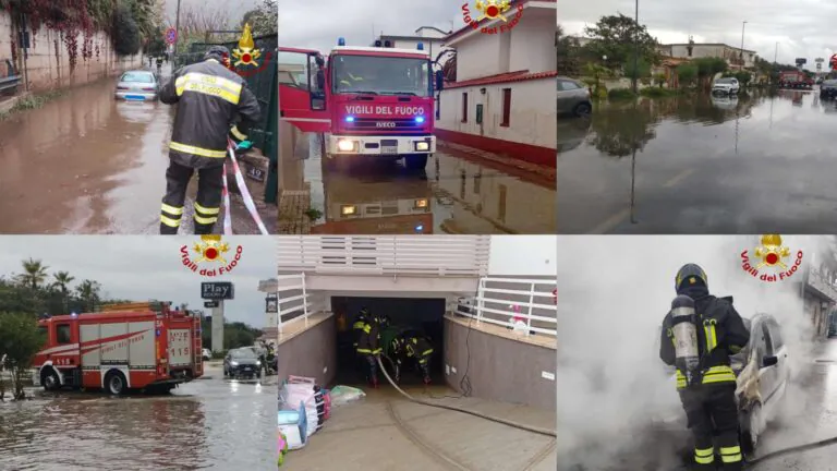 Bomba d’acqua colpisce il casertano: pompieri salvano 2 bambini e i genitori