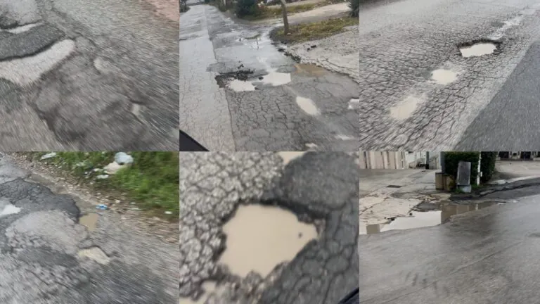La segnalazione: Strada importante piena di voragini, fate presto