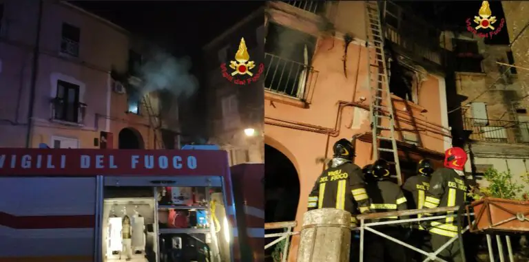 Casa a fuoco nella notte: arrivano 2 squadre dei vigili del fuoco