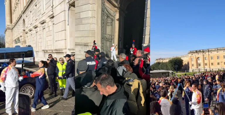 Fiaccola a Caserta: nessuna autorità presente fuori la Reggia e i nostri olimpionici dimenticati