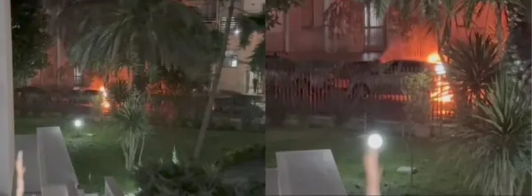 Auto esplode e prende fuoco all’improvviso: paura in strada