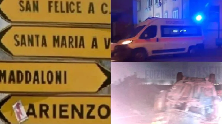 Auto si ribalta sulla Nazionale, 4 giovani feriti