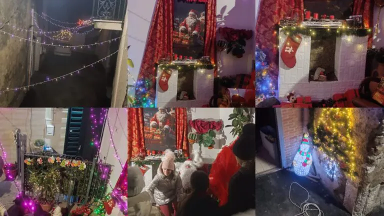 Babbo Natale tra i vicoli della piazza per regalare gioia e sorrisi