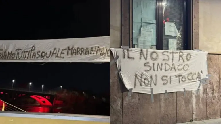 Sindaco sotto indagine, compaiono striscioni dei cittadini in suo sostegno