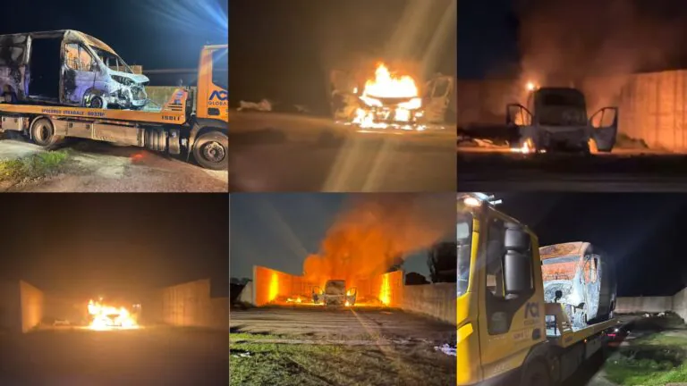 Rubano furgone e gli danno fuoco, intervengano pompieri e protezione civile