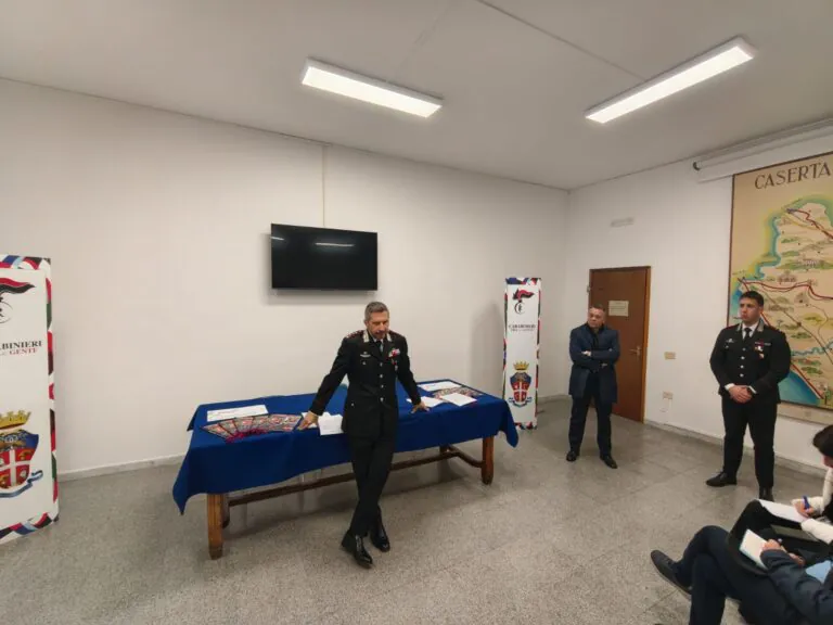 Nel Casertano furti in calo ma in aumento droga e rapine: il bilancio dei carabinieri