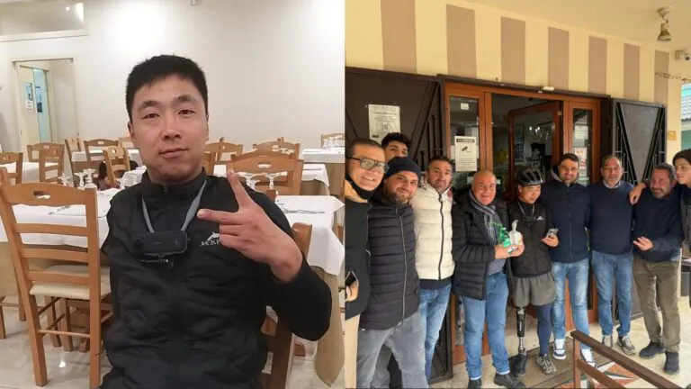 Campione paralimpico fa tappa nella valle durante il suo viaggio in bici per il mondo