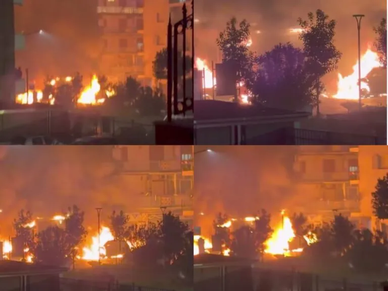 Tre auto a fuoco nei pressi del parco: paura durante i festeggiamenti