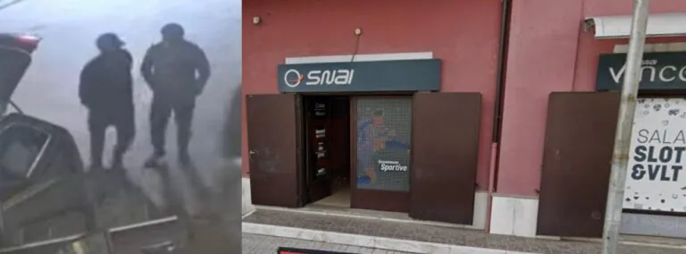 Banda di incappucciati fa irruzione al Punto Snai della valle