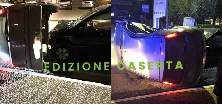Impatto choc davanti al distributore di benzina