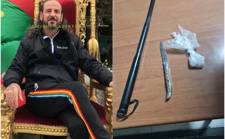 Ras dell’est casertano stanato in auto con la cocaina: sequestrati manganello e coltello