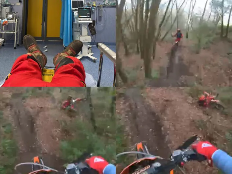 Noto professionista resta ferito durante giro in motocross