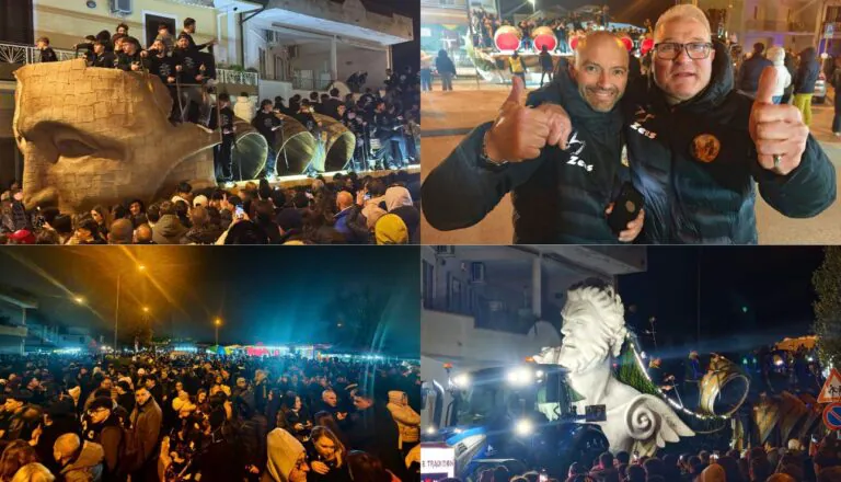 Sant’Antuono: successo senza precedenti per la sfilata dei 16 carri in via Diaz