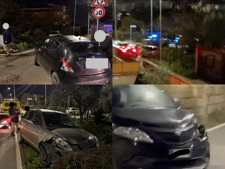 Violento scontro tra auto al solito punto, ambulanza sul posto