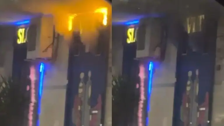 Sala slot a fuoco all’improvviso