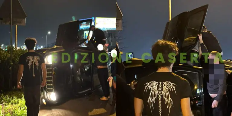 Si ribalta sulla strada principale dopo aver percorso la rotonda