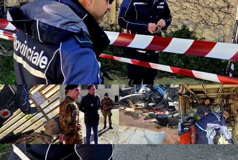 Scoperto hub con pezzi smontati di auto rubate